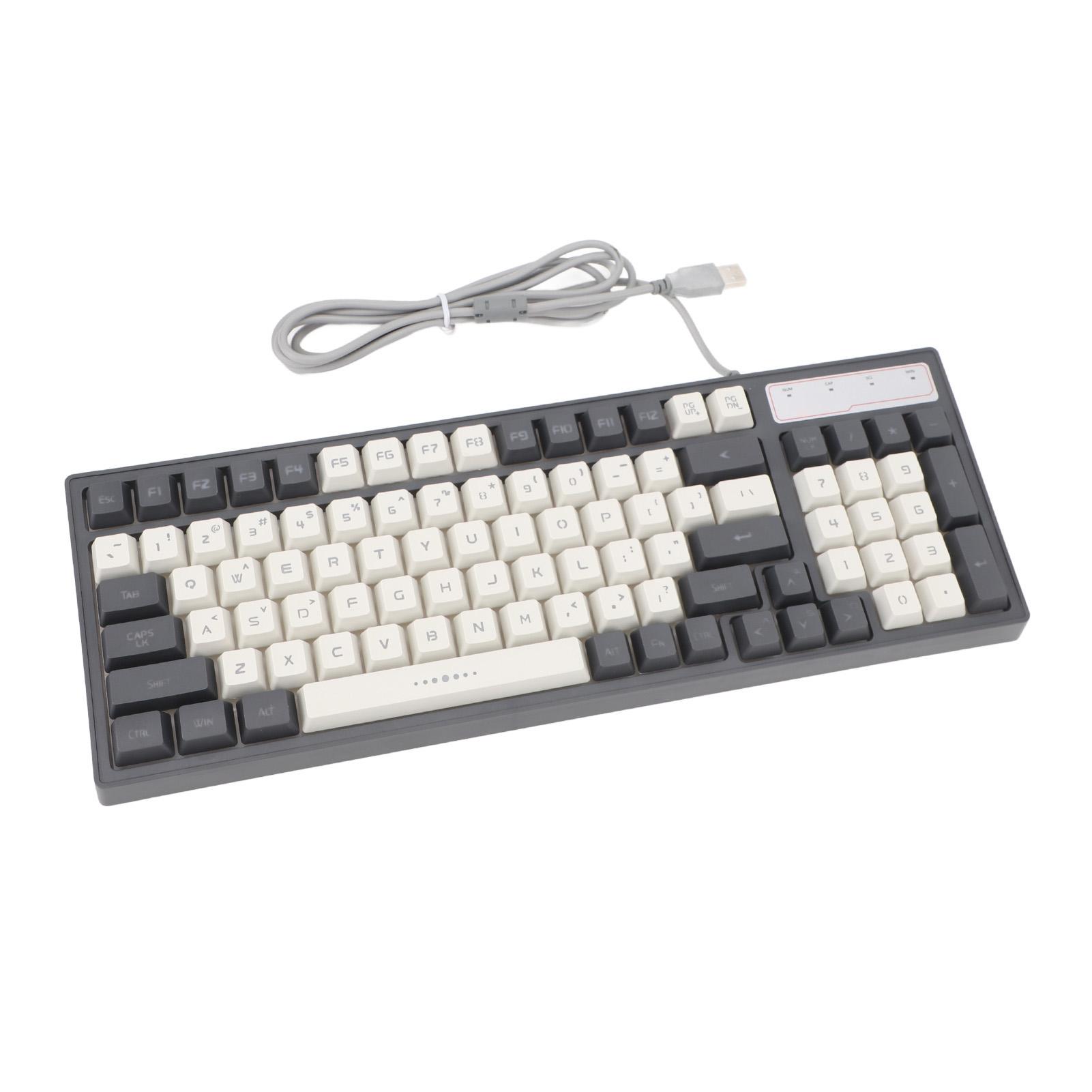 

96 клавиш RGB игровая клавиатура эргономичная отзывчивая регулируемая световые эффекты проводная игровая клавиатура для ПК