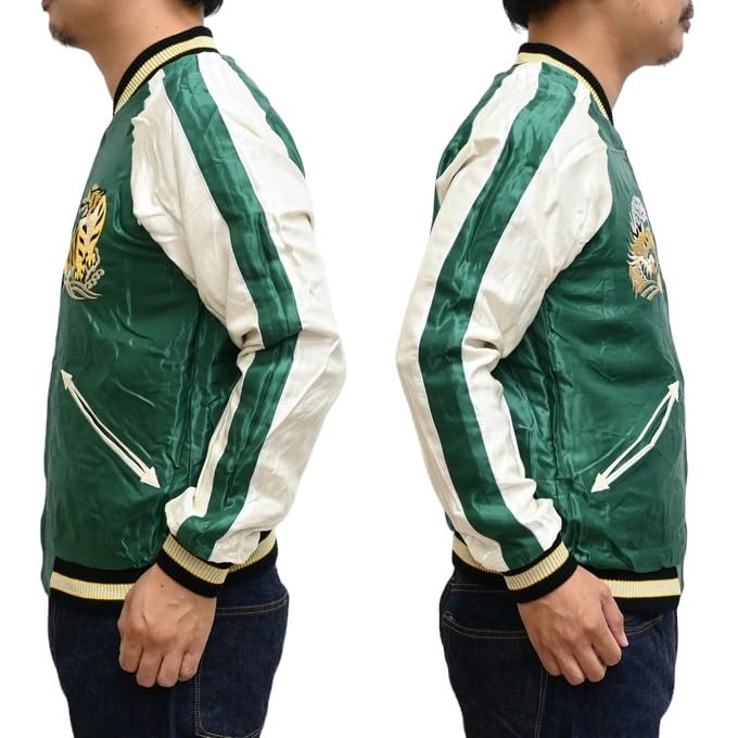 Tailor Toyo Souvenir Jacket Acetate Sukajan EAGLE Taylor Toyo TT15542-137 DRAGON×TIGER × (XXXL)