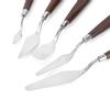 5pcs Stainless Steel Oil Painting Palette Knives Wooden Handle Pigment Spatulas