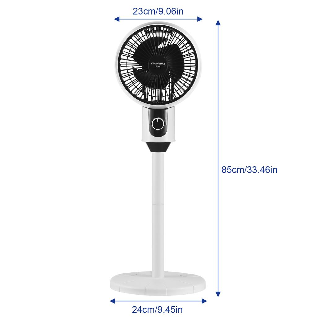 90 Degrees Oscillating Pedestal Fan High Velocity 3 Speeds Quiet Standing Floor Fan for Living Room