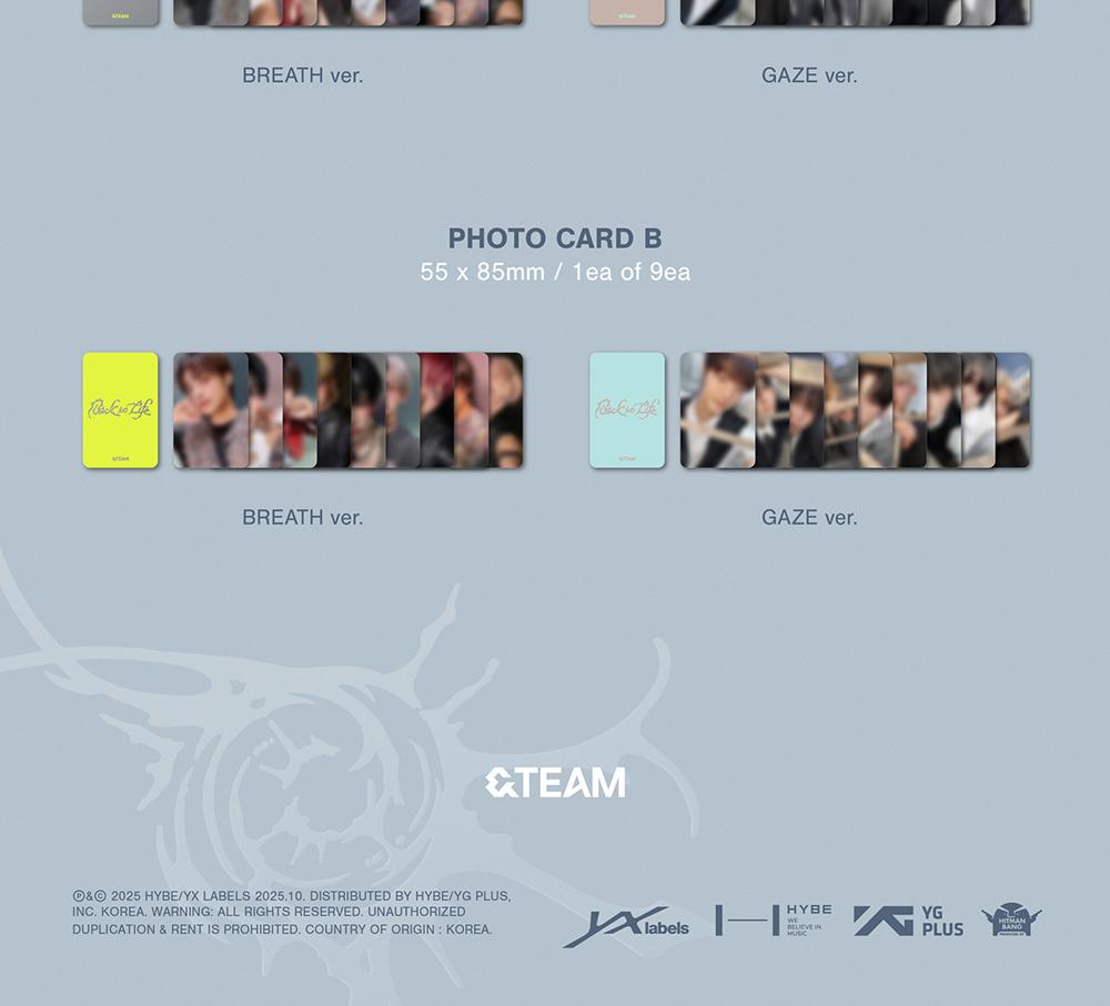 (BREATH / GAZE Ver.) &TEAM [Back To Life] KR 1st Mini Album