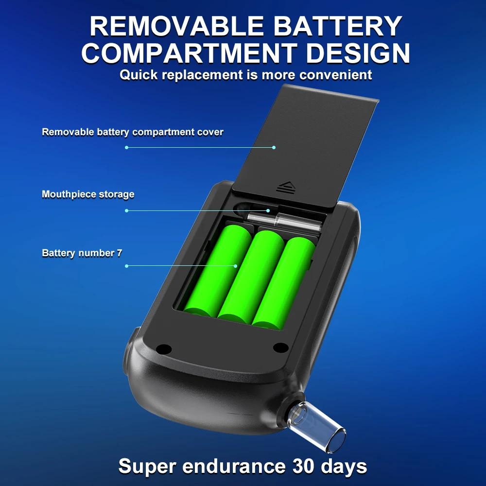 Digital Alcohol Tester Professional Alcohol Detector Breathalyzer Police Alcotester LCD Display Drunk Driving Test for Home