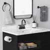 3 Hole Matte Black Bathroom Faucet with Pop-up Drain, 4 Inch Centerset, Stainless Steel Lead-Free for Sink Vanity