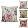 Vintage Flower Cotton Linen Cushion Cover Soft Decorative Pillow Case For Home Comfort