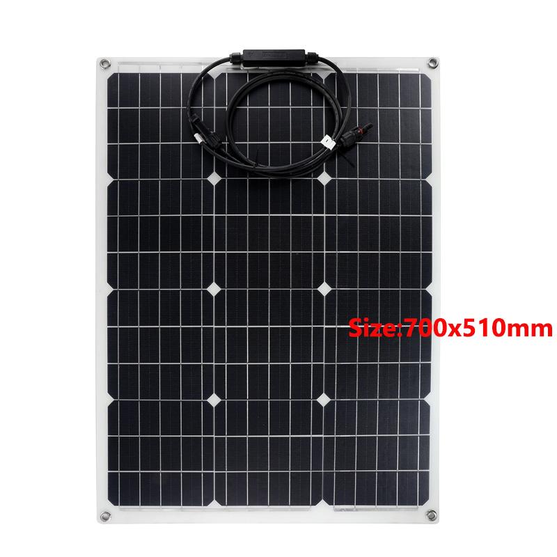300W Solar Panel Kit 18V Flexible Solar Cell with 30A-100A Controller Power Bank for Outdoor Phone Ipad Camping RV Car Boat