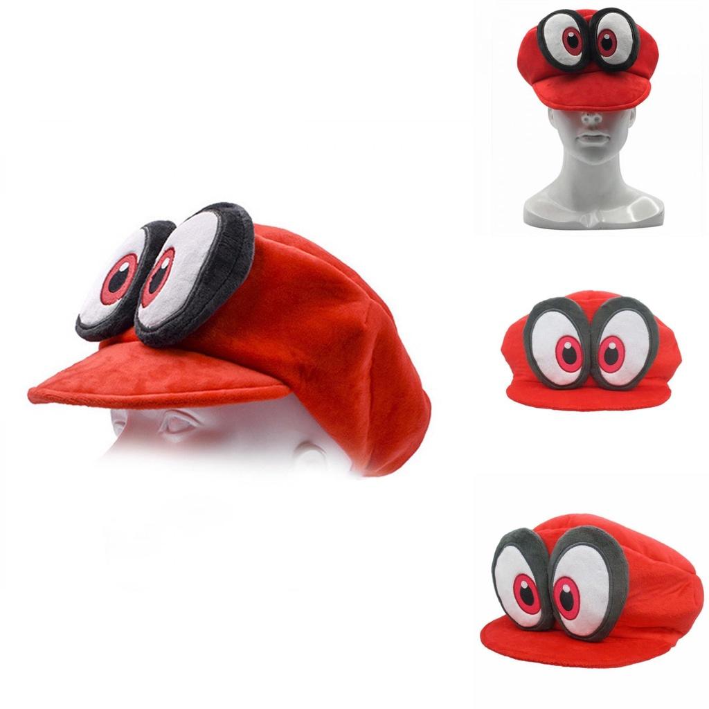 Mario Super Odyssey Cappy Red Plush Hat Adult Kids Anime Cosplay Costume Cap