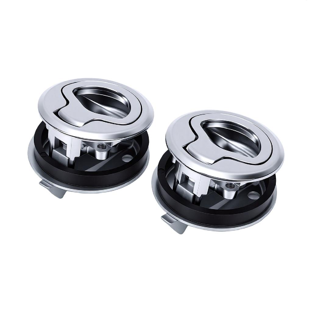 Boat Slam Latch Stainless Steel Zinc Alloy Flush Pull Handle Deck Hatch Latch for Yachts Motorboats Cargo Trailer