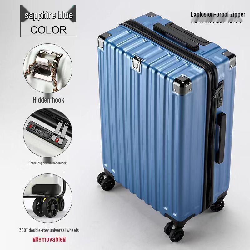 20-Inch Multifunctional Carry-on Suitcase with Durable Aluminum Frame, Rechargeable Feature & Cup Holder