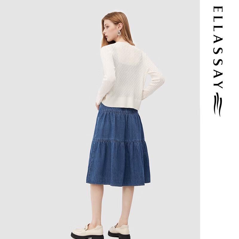 ELLASSAY Women's V-Neck Knit Cardigan