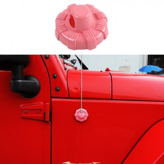 Pink Antenna Base Cover Trim Bezels Accessories For Jeep Wrangler JT JL JK 2007+