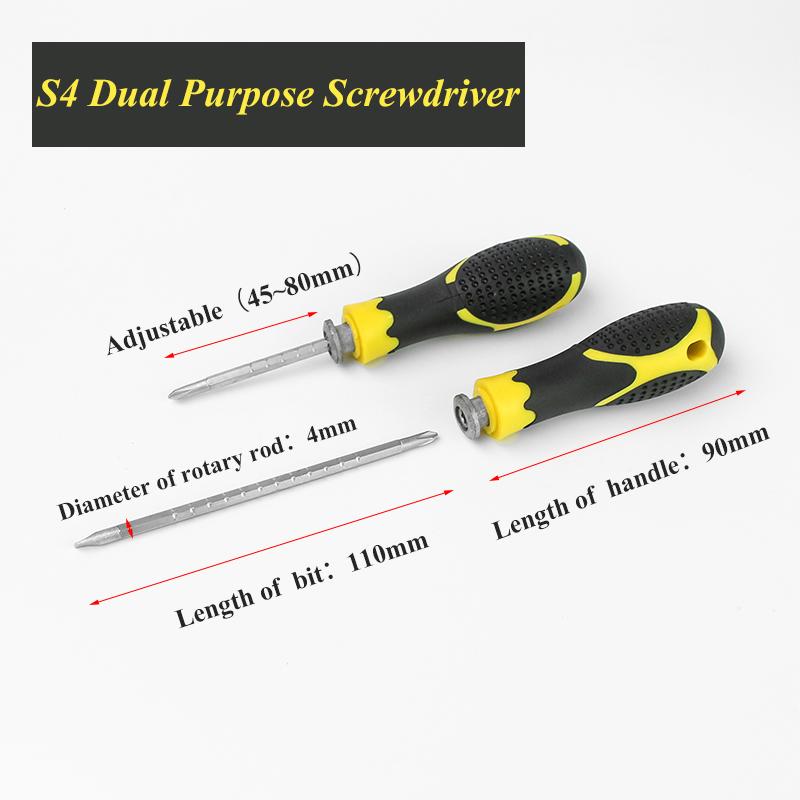 Double head dual purpose screw driver multi screwdriver dual purpose driver slotted cross screwdriver with strong magnetism