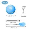 Smart Cat Color LED Feather Bell Toy Ball, Auto Ball Toy, Rotation USB Charging, Pet Accessories