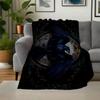 Elegant Raven Wall Art Print - Gothic Home DecorBlanket Flannel Throw Blanket for Sofa, Bed, Travel, Camping, Office, Couch, Chair, And Bed