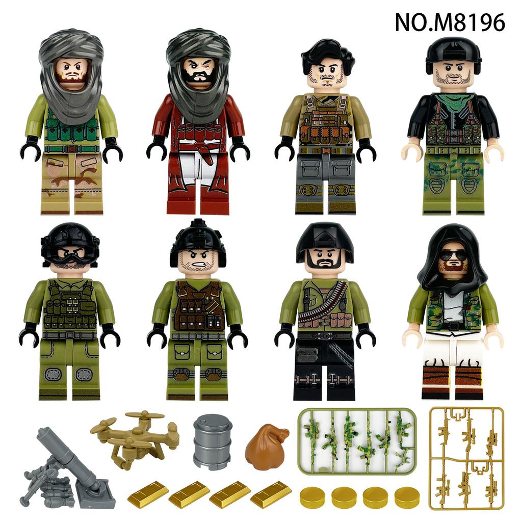 8209 Battle Of The Caucasus Minifigures Children Assemble Small Particles Building Block Toys Weapon Box Dog Stretcher