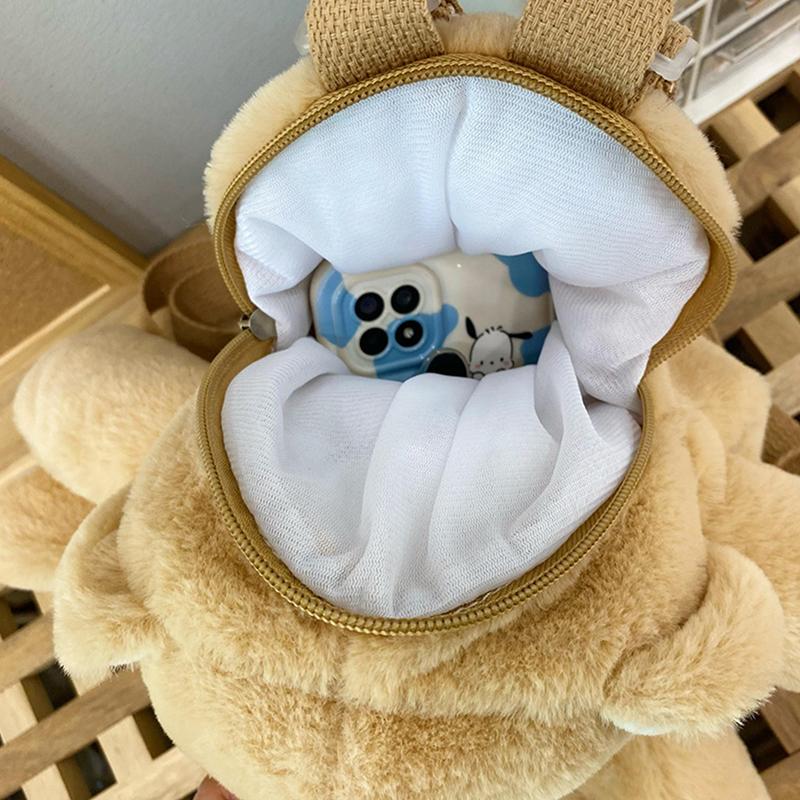 Children Cute Plush Backpack Lovely Cartoon Brown Bear Backpack Kawaii School Bag Girls Boys Kindergarten Birthday Festival Gift