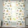 Cartoon Afrikanische Tiere Elefant Giraffe Tüll Vorhänge Moderne Wohnzimmer Küche Chiffon Vorhang Schlafzimmer Sheer Volant Vorhang