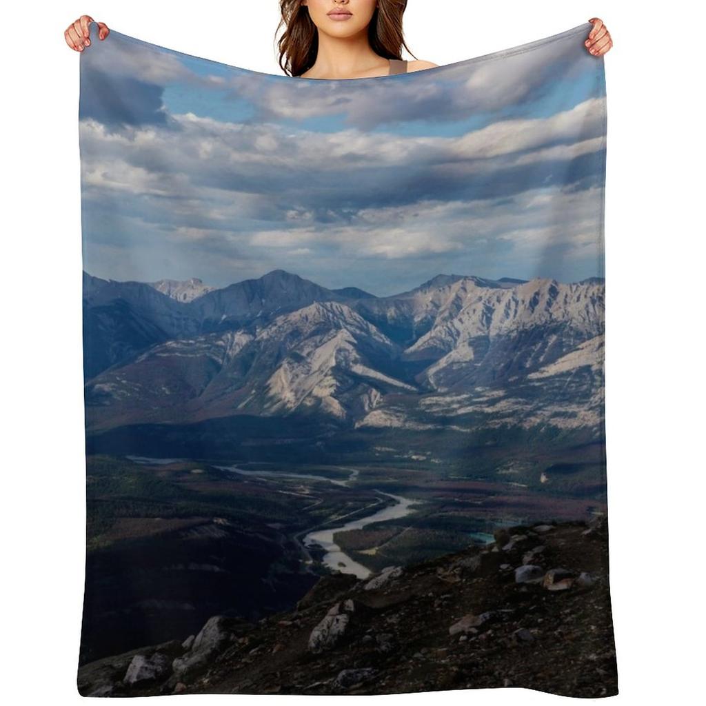 Canadian Rockies Throw Blanket Cute for sofa decorative Soft Big Blankets