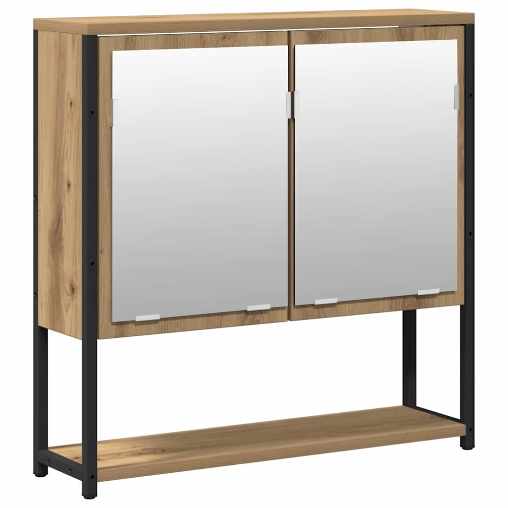 Bathroom Furniture Set with Shelf and Door 2 Pcs Brown Wood Based Material