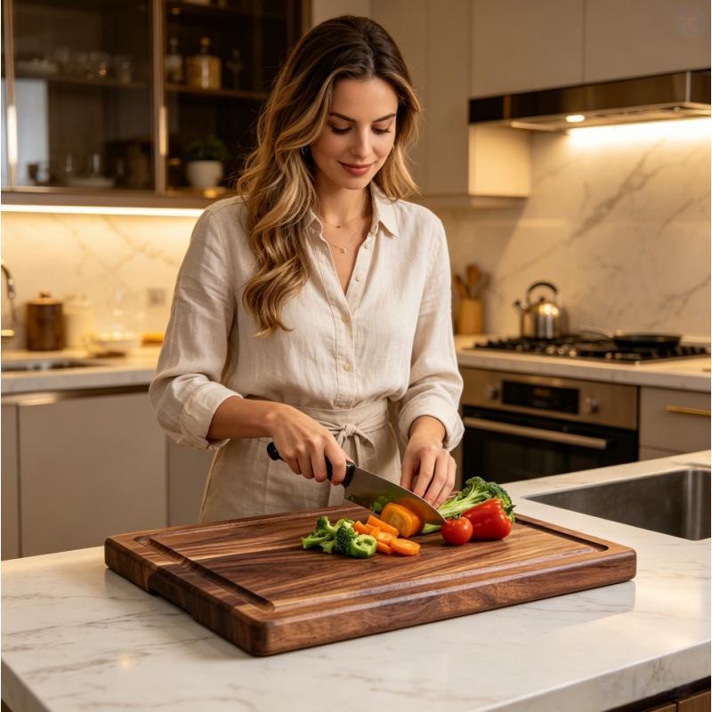 Thickened Acacia Wood Cutting Board - Heavy Duty for Home & Commercial Use