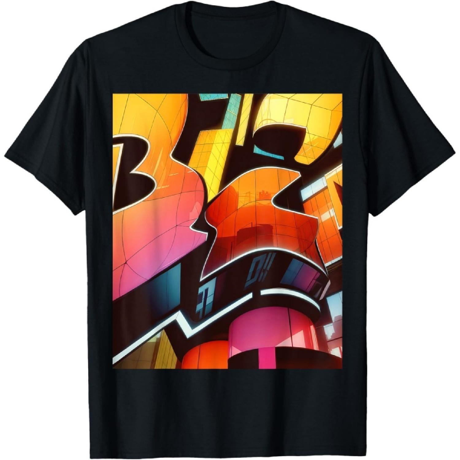 Футболка с архитектурным граффити S