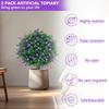 Artificial Topiary Ball with Lavender Flowers 16 Inches UV Resistant Faux
