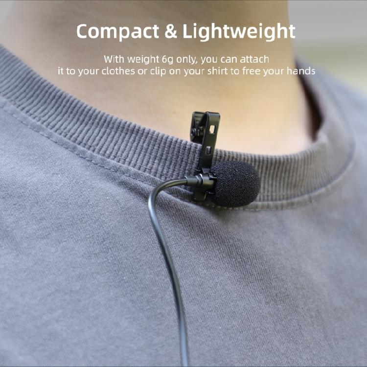 Lightweight Lavalier Microphone Omnidirectional Mic Professional Voice Recording Mic