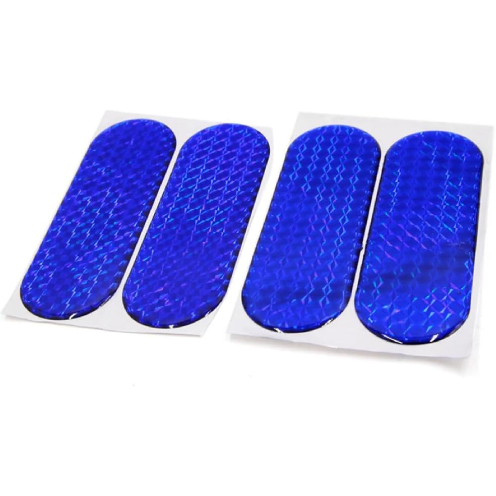 

4pcs Blue Reflective Safety Warning Self Adhesive Reflector Tape Sticker for Car Item Replacement