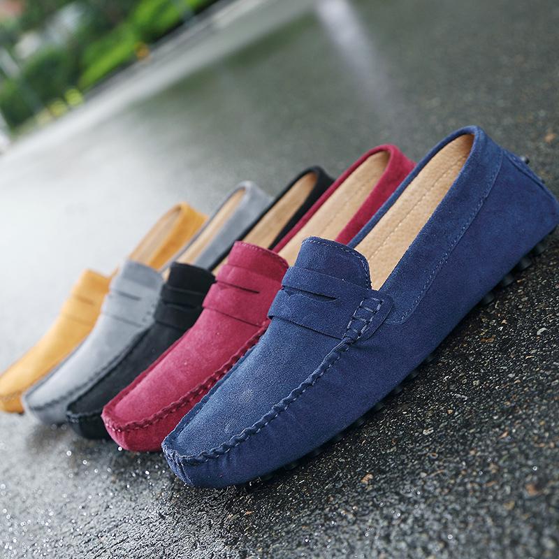 Fashion Casual Leather Men's Slip On Shoes Comfy Elegantes Loafers New Mens Business Shoes All-match Male Walking Flats Driving Footwear