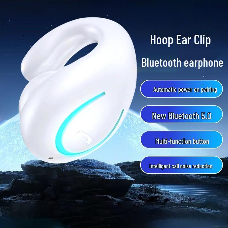 YX08 Ear-Clip Wireless Bluetooth Headset: Left/Right Wearable, In-Ear, High-Quality Sound, Painless Fit