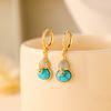 Turquoise Gourd Choker Necklace Micro Set with Zirconia, Unique Exquisite Versatile Pendant