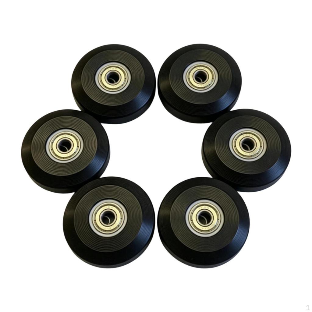 4 Pieces Pilates Reformer Wheels Bearings Direct Pu Construction Quiet Suitable for Exercise Gym