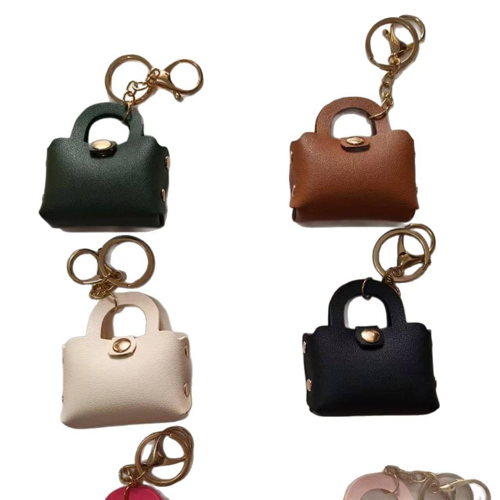 Charmante Mehrfarbige Mini-Ledertasche Schlüsselanhänger - Niedlicher Girly Anhänger für Accessoires