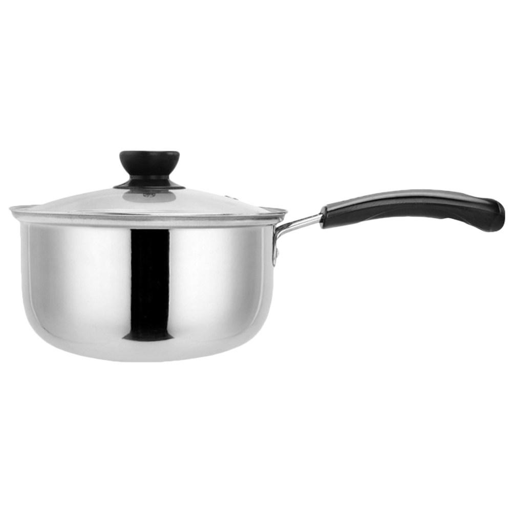 Stainless Steel Milk Pot Heat Resistant Handle Soup Pot Saucepan Ergonomic Design Safe Cooking Gas Induction Electric Ceramic