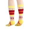 Christmas Stocking Cartoon Mid-Calf Socks: Absorbent, Breathable Cotton Socks for Men & Women – Thickened Terry Trendy Design.