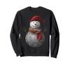 Snowman Christmas Motif Illustration Family Snowman Sweatshirt X-Mas
