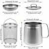304 Stainless Steel Oil Filter Pot with Strainer Deep Fryer Basket for Kitchen Multi-function Frying Net Tank Grease Container