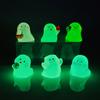 Mini ornament luminos de Halloween fantomă desen animat păpușă micro peisaj casă de păpuși model mașină interior acasă desktop decor