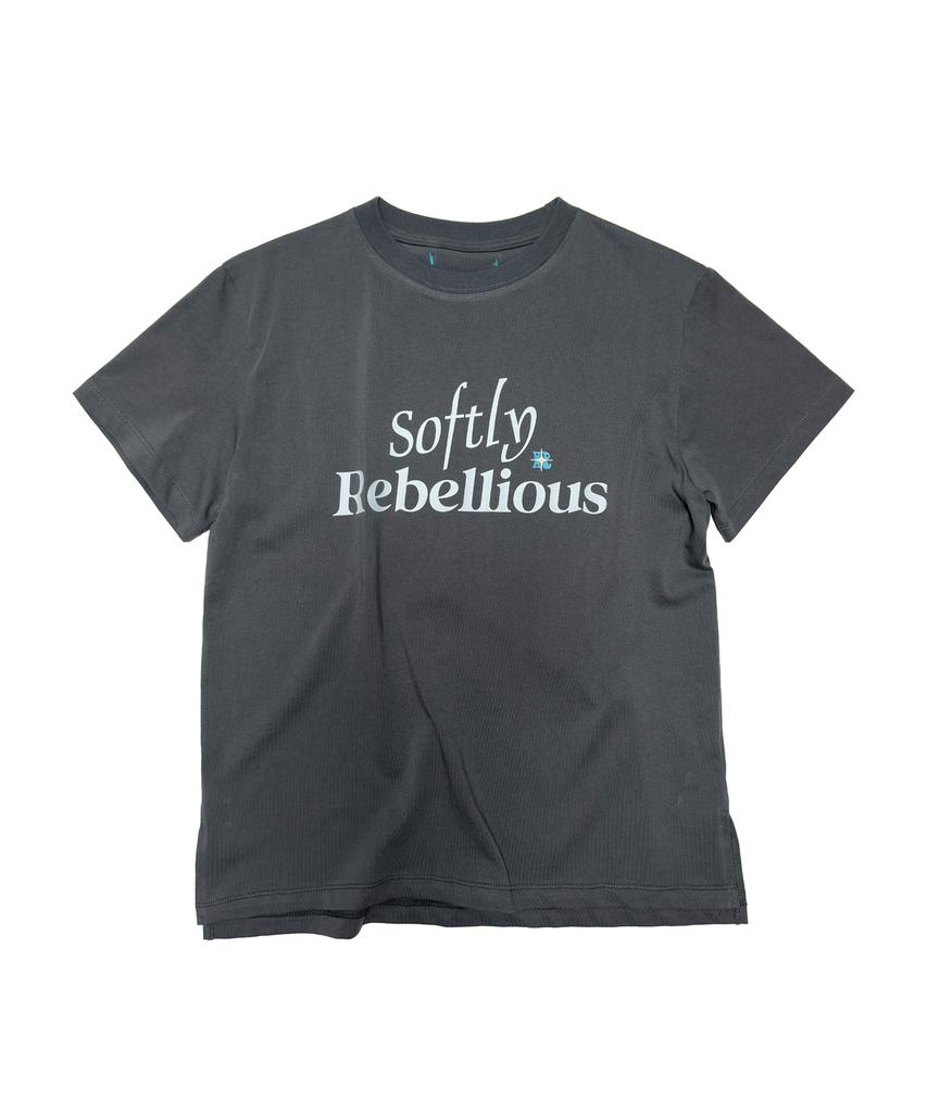 RUSTIC REVERIE Softly Rebellious Relaxed T-Shirt [Charcoal]
