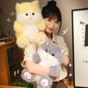 Soft Simulation Cat Plush Toys PP Cotton Gray Kitten Soft Dolls  Decorate Present