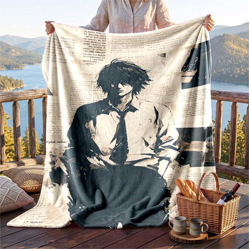 Warm Flannel Throw Blanket,Death Note Lightweight Cozy Blanket For Bed Sofa And Daily Use