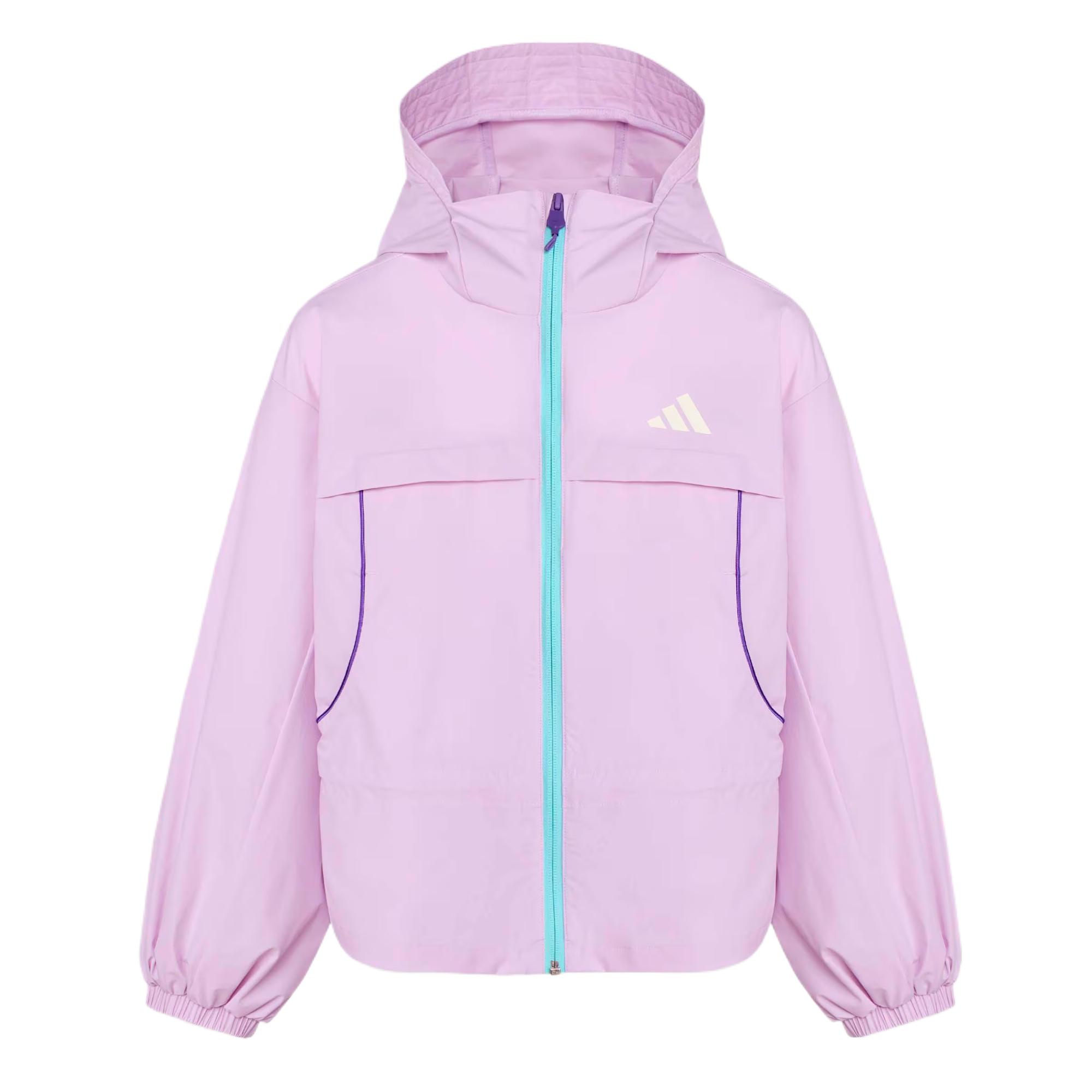 Adidas Satin Hooded Zip-Up Long Sleeve Jacket Kids jackets KG7848 134