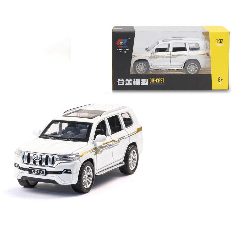 1/32 Scale Prado SUV Diecast Car Model Toy, Pull Back Toy Vehicle with Sound and Light for Kids Toddler Boys Girls Gift Collection