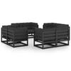 VidaXL Garden Lounge Set 8 Pcs with Cushions Patio Furniture Outdoor Furniture Garden Furniture Patio Furniture Wood 3076338