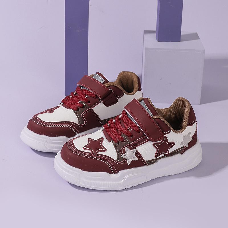 

Обувь для мальчиков Весенняя новинка Детская спортивная обувь Девочки Сверхлегкая студенческая версия детской износостойкой обуви для сноуборда 28 бордовый