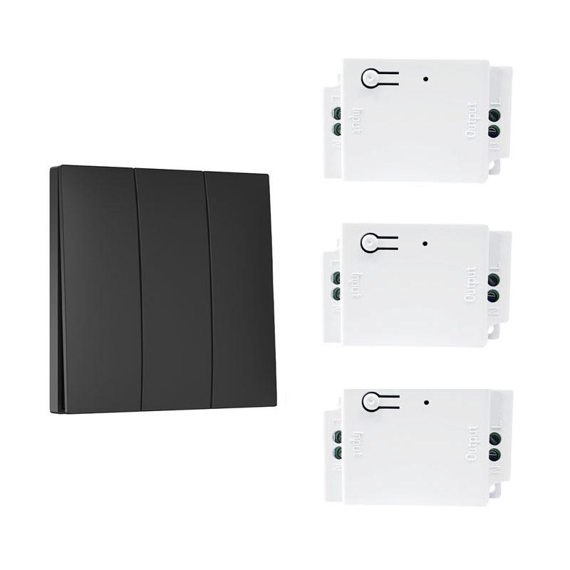 Self-Powered Wireless Switch: Stick-On Multi-Control Remote for 86-Type Panels, No Wiring Needed