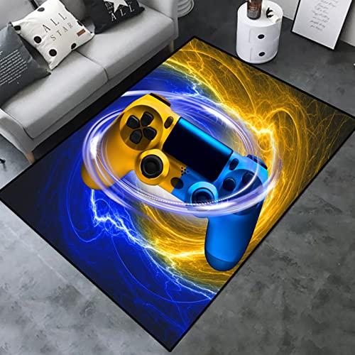 Alfombras grandes para videojuegos para sala de estar, decoración del hogar, alfombras con controlador para jugadores, alfombra antideslizante para sala de juegos y dormitorio