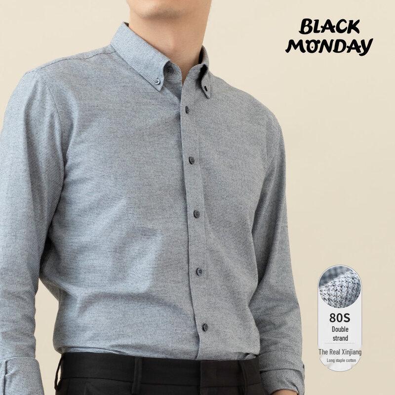 Men s 80-Count Long-Staple Cotton Wrinkle-Free Long-Sleeve Shirt L