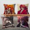 Anime Rurouni Kenshin Cartoon Series Square Pillowcase Soft Waist Sofa Cushion Cover Bedroom Room Pillowcase
