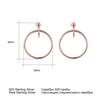 UMCHO Earrings Women Silver Hoop Earrings Embed Pretty Wedding Jewelry Fashion Accessories Party Gift
