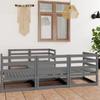 Day and Night - Day and Night Garden Furniture Set 6 Pieces Gray Solid Pine Wood